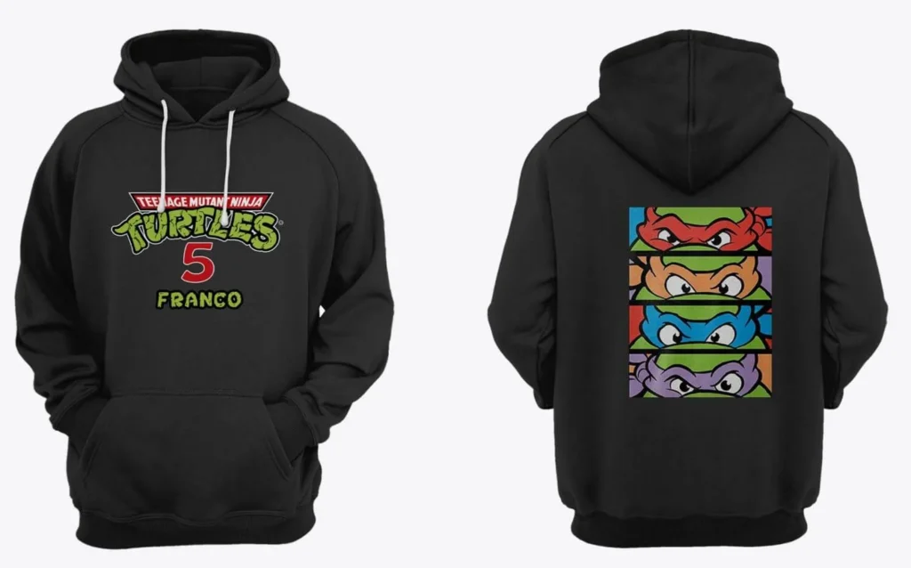 Sudadera personalizada con diseño de tortugas a color