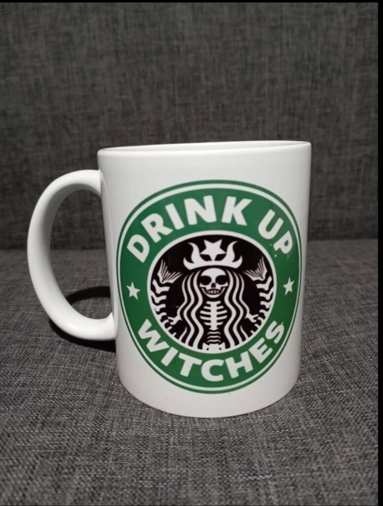 Taza personalizada sublimada con diseño temático de Halloween