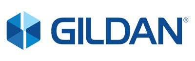 Logo de Gildan, una de las marcas de playera que manejamos
